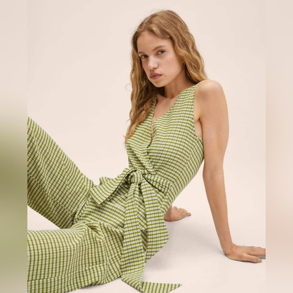 🔥Last 2🔥MANGO Ginghem jumpsuit - Picture 4 of 5